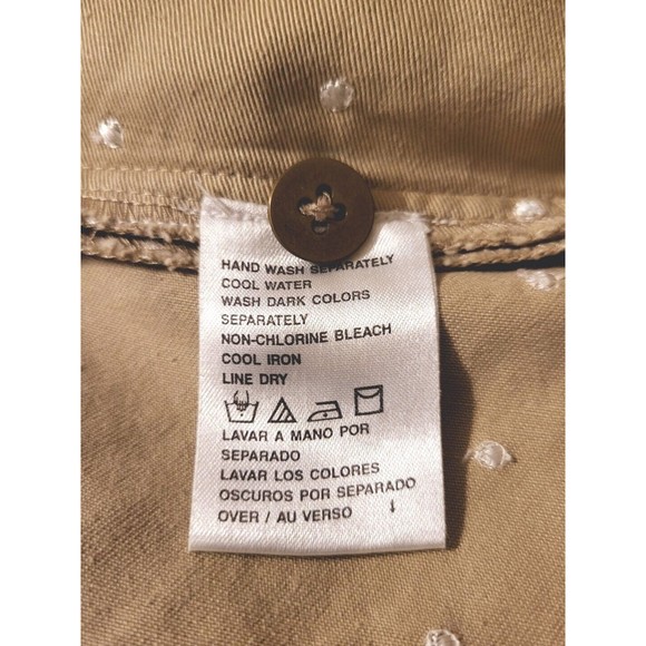 R Liz Claiborne Embroidered Mini Skirt Women Size 6 Beige Floral Boho Fall - Picture 5 of 7